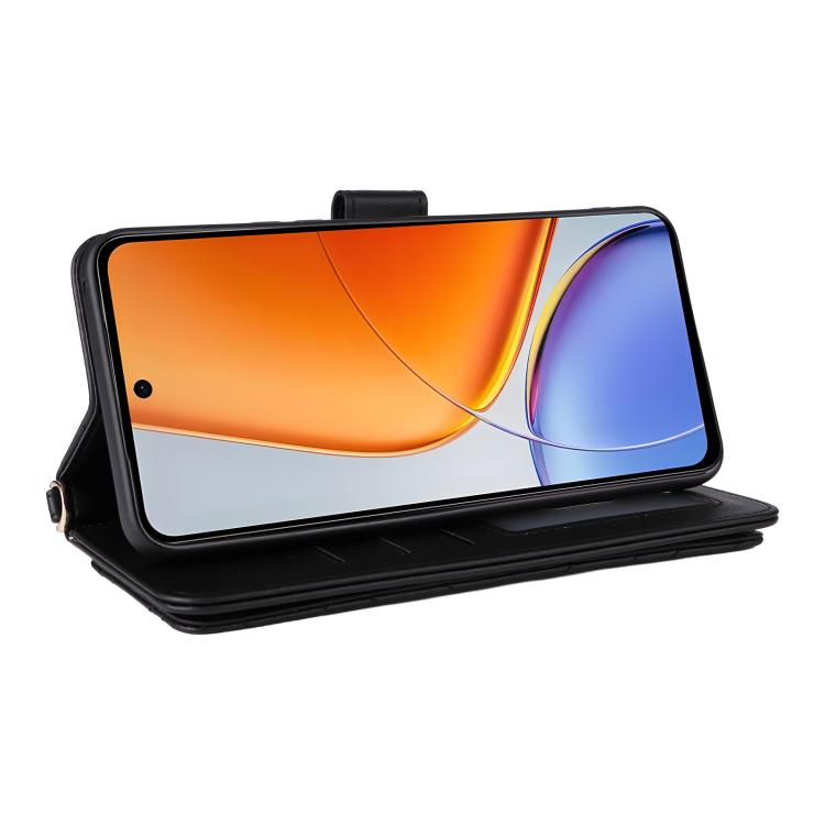 For vivo Y39 5G / Y300i 5G Multifunctional 6-Card Slots Leather Phone Case with Wrist Strap