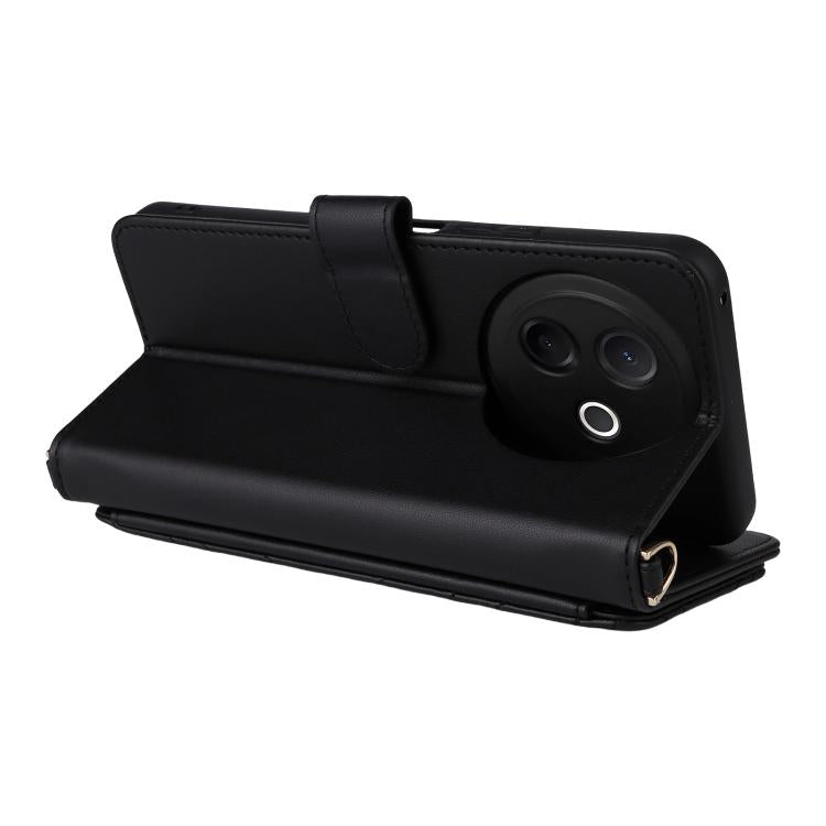 For vivo Y39 5G / Y300i 5G Multifunctional 6-Card Slots Leather Phone Case with Wrist Strap