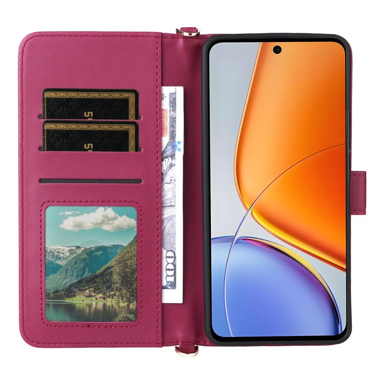 For vivo Y39 5G / Y300i 5G Multifunctional 6-Card Slots Leather Phone Case with Wrist Strap