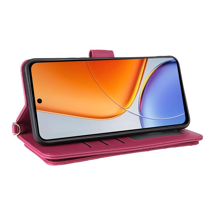 For vivo Y39 5G / Y300i 5G Multifunctional 6-Card Slots Leather Phone Case with Wrist Strap