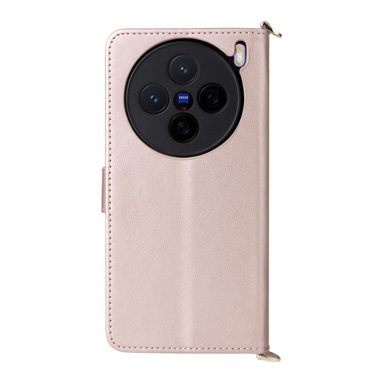 For vivo X200s 5G Multifunctional 6-Card Slots Leather Phone Case with Wrist Strap
