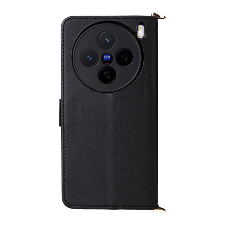 For vivo X200s 5G Multifunctional 6-Card Slots Leather Phone Case with Wrist Strap