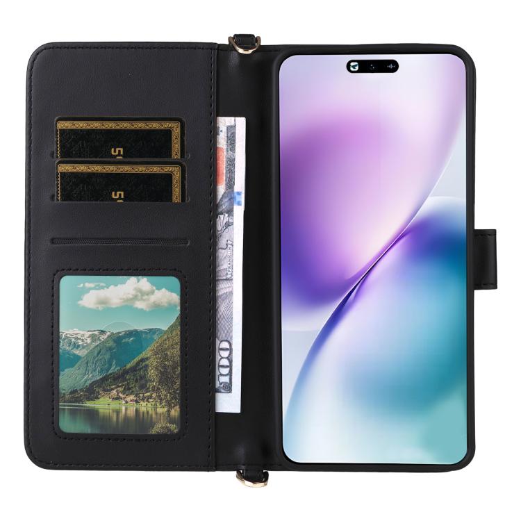 For vivo X200s 5G Multifunctional 6-Card Slots Leather Phone Case with Wrist Strap