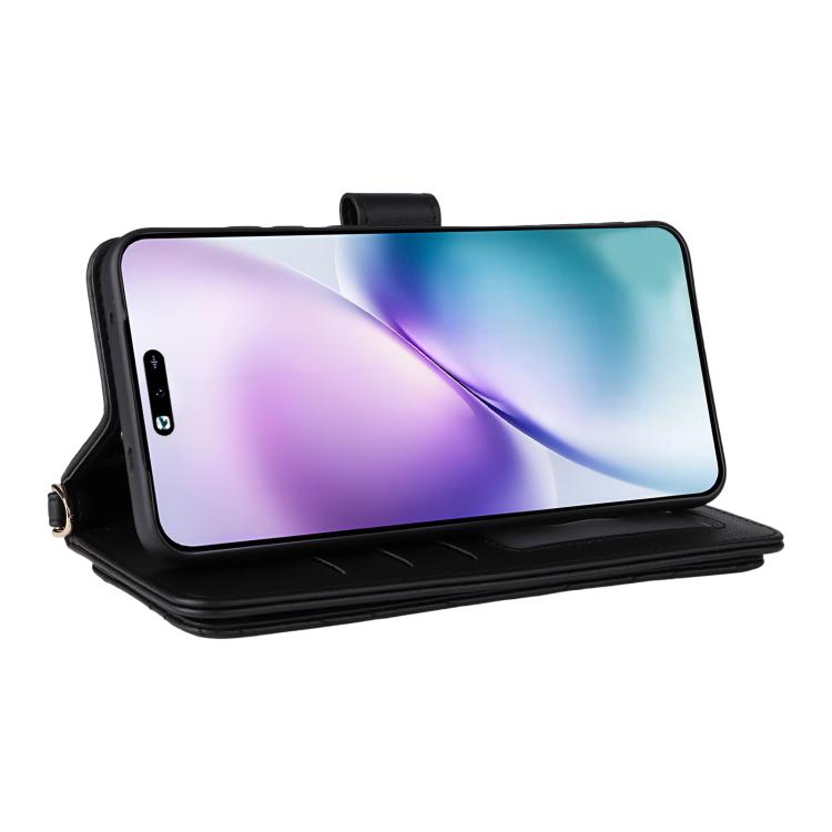 For vivo X200s 5G Multifunctional 6-Card Slots Leather Phone Case with Wrist Strap