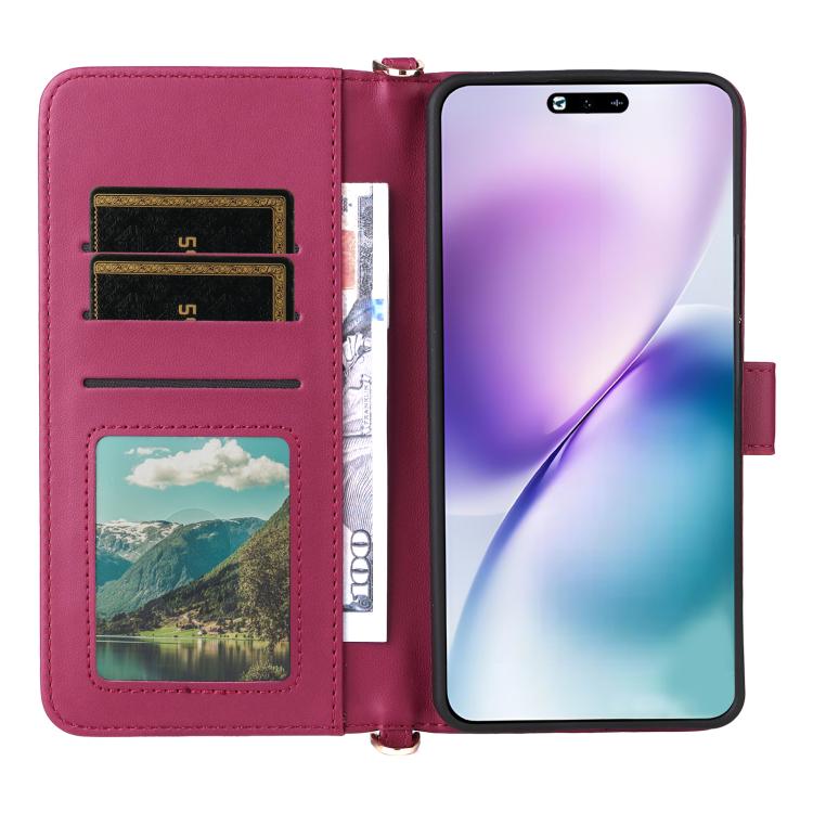 For vivo X200s 5G Multifunctional 6-Card Slots Leather Phone Case with Wrist Strap