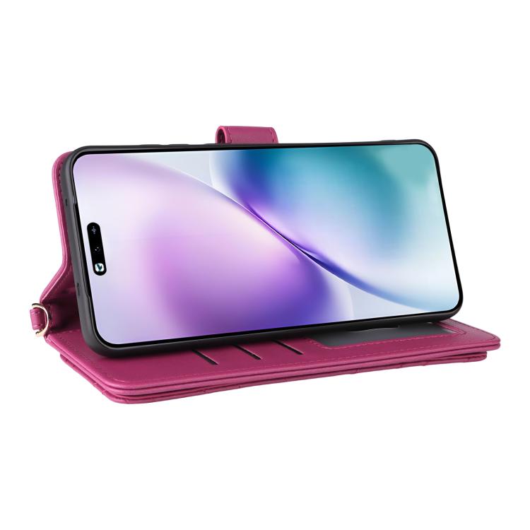 For vivo X200s 5G Multifunctional 6-Card Slots Leather Phone Case with Wrist Strap