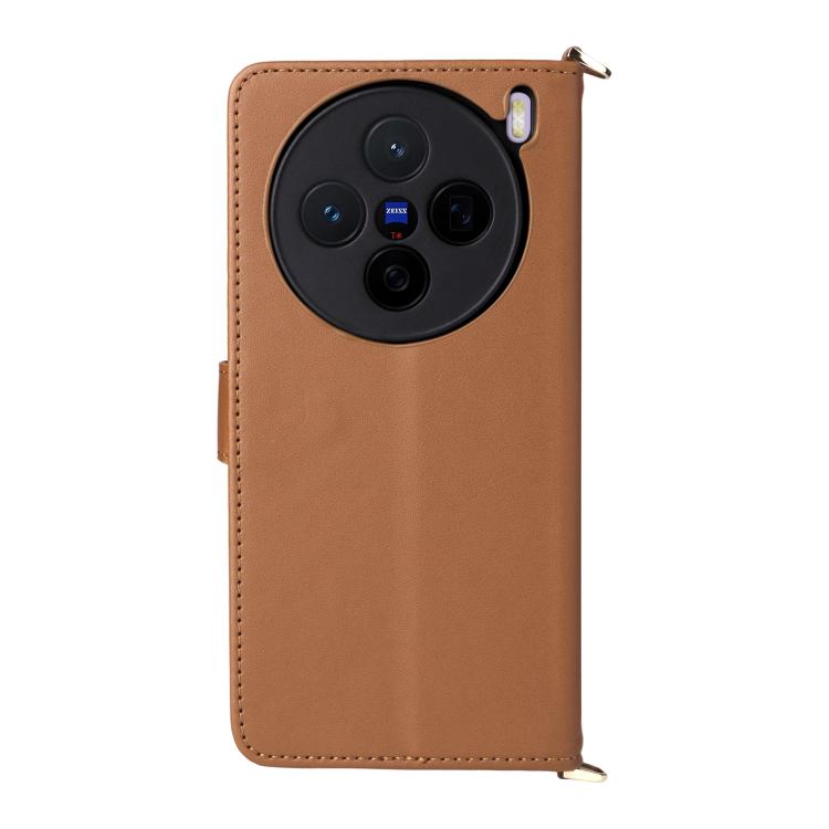 For vivo X200s 5G Multifunctional 6-Card Slots Leather Phone Case with Wrist Strap