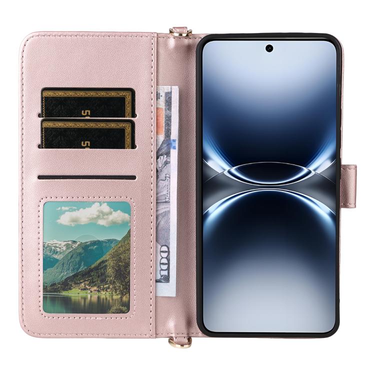 For vivo X200 Ultra 5G Multifunctional 6-Card Slots Leather Phone Case with Wrist Strap