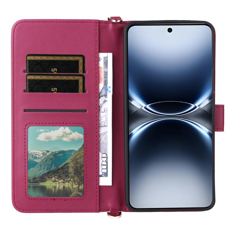 For vivo X200 Ultra 5G Multifunctional 6-Card Slots Leather Phone Case with Wrist Strap