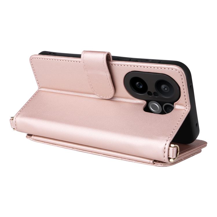 For vivo X200 FE / S30 Pro mini 5G Multifunctional 6-Card Slots Leather Phone Case with Wrist Strap