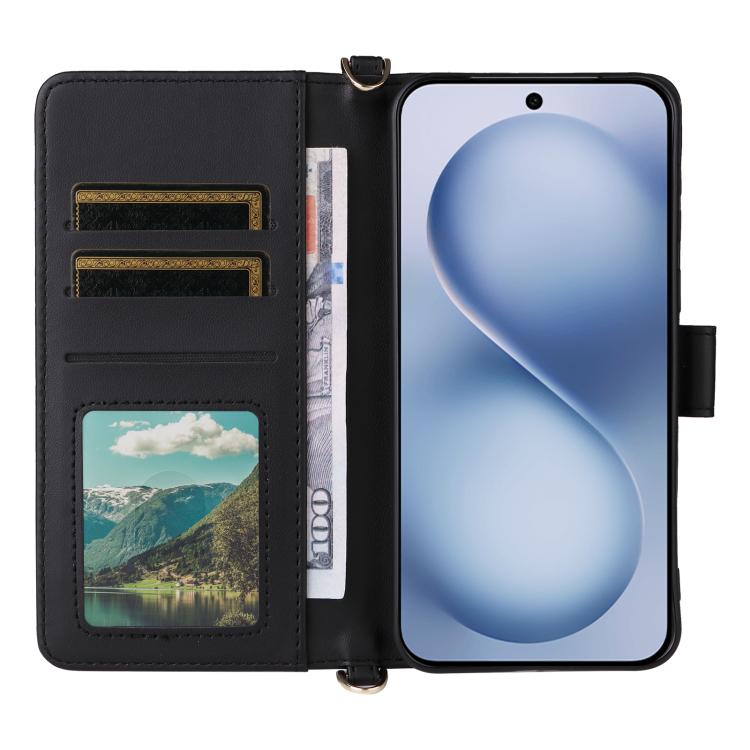 For vivo X200 FE / S30 Pro mini 5G Multifunctional 6-Card Slots Leather Phone Case with Wrist Strap