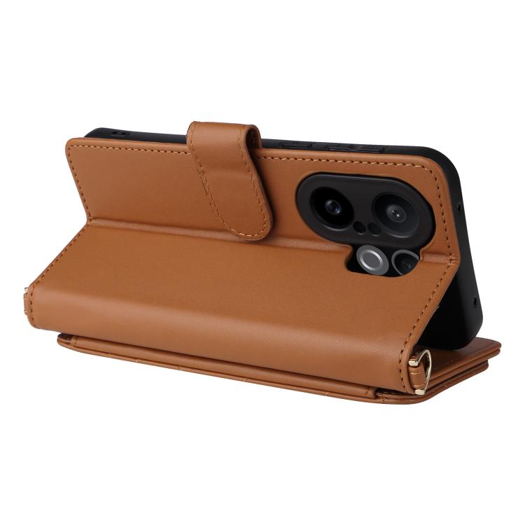 For vivo X200 FE / S30 Pro mini 5G Multifunctional 6-Card Slots Leather Phone Case with Wrist Strap