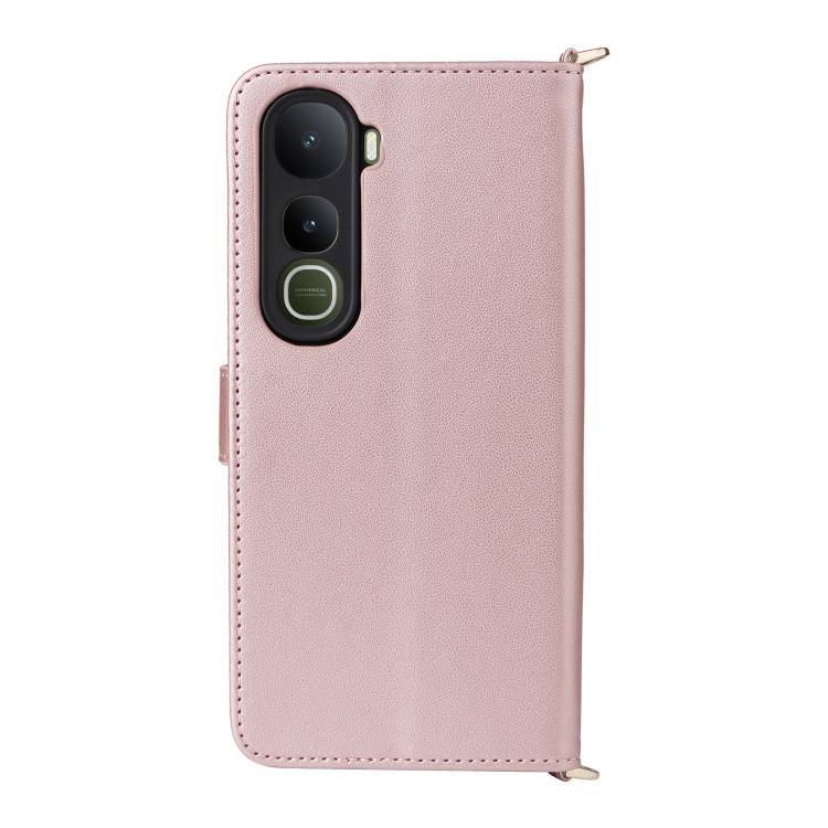 For vivo Y400 4G / 5G / iQOO Z10 Lite 4G Multifunctional 6-Card Slots Leather Phone Case with Wrist Strap