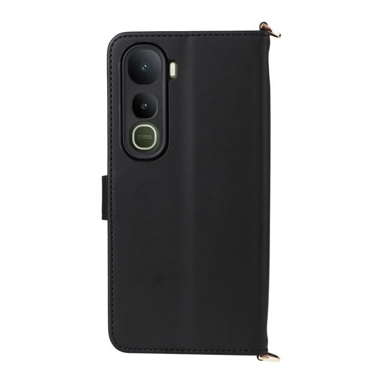 For vivo Y400 4G / 5G / iQOO Z10 Lite 4G Multifunctional 6-Card Slots Leather Phone Case with Wrist Strap