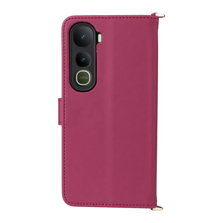 For vivo Y400 4G / 5G / iQOO Z10 Lite 4G Multifunctional 6-Card Slots Leather Phone Case with Wrist Strap