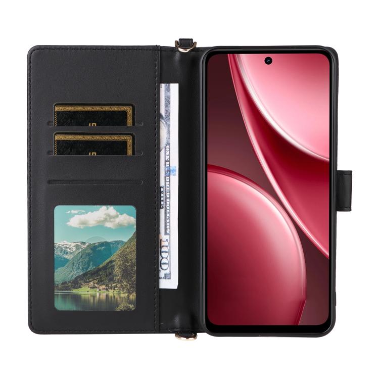 For vivo Y31 5G / Y21d Multifunctional 6-Card Slots Leather Phone Case with Wrist Strap