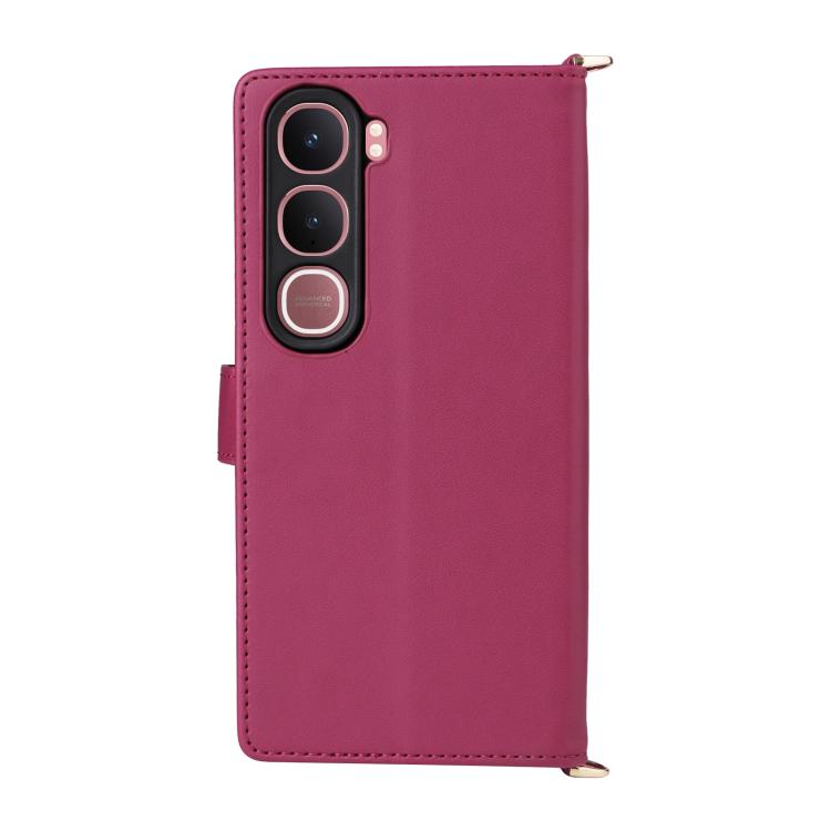 For vivo Y31 5G / Y21d Multifunctional 6-Card Slots Leather Phone Case with Wrist Strap