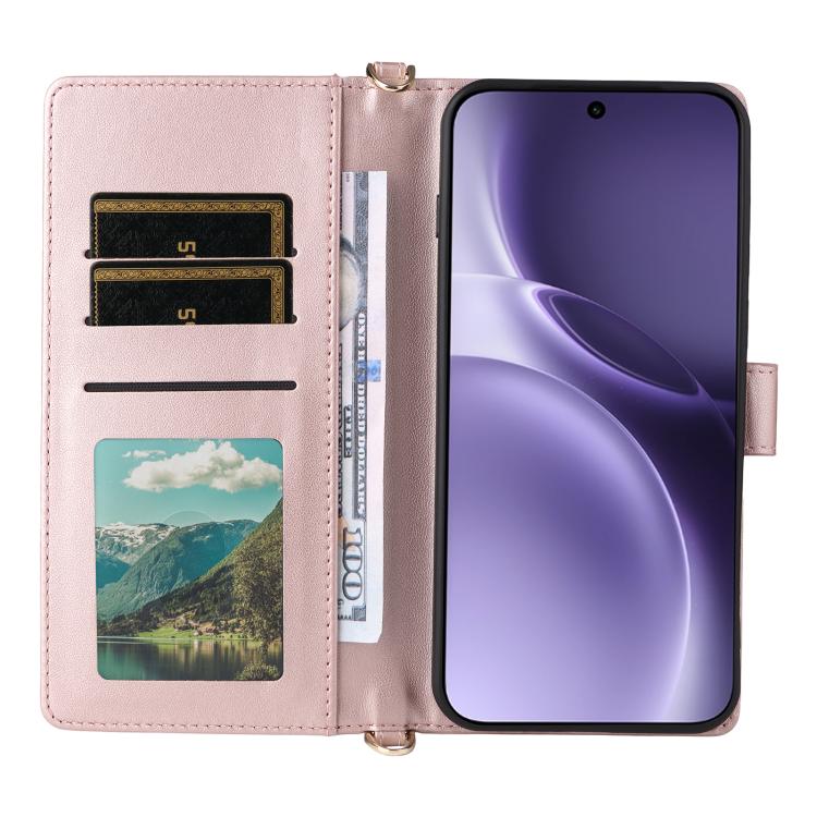 For vivo X300 Pro 5G Multifunctional 6-Card Slots Leather Phone Case with Wrist Strap