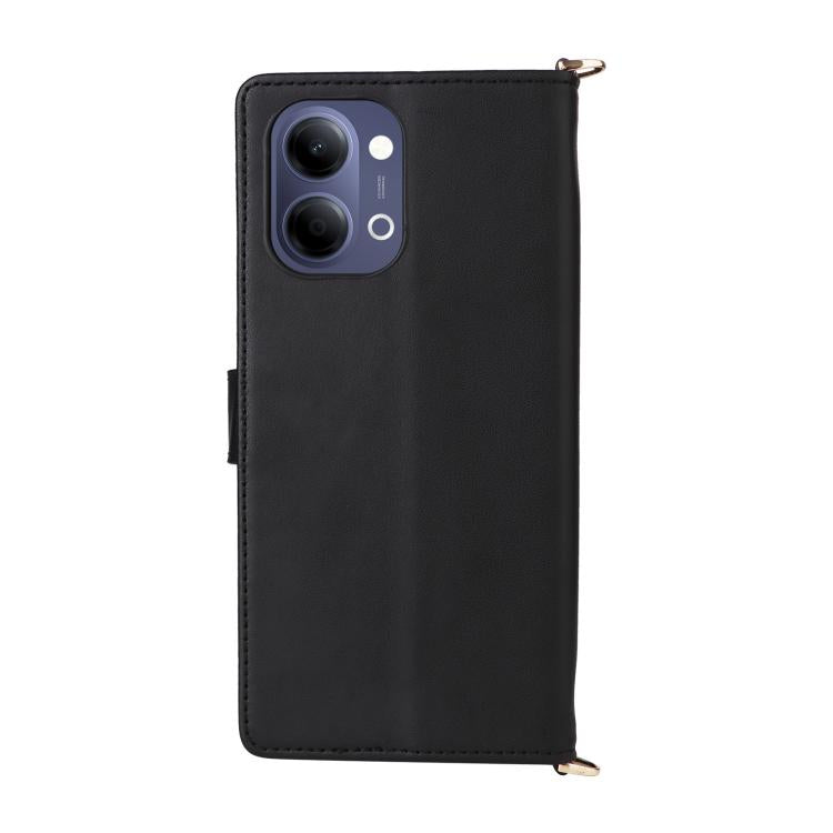 For vivo Y21 5G 2026 / Y05 4G Multifunctional 6-Card Slots Leather Phone Case with Wrist Strap