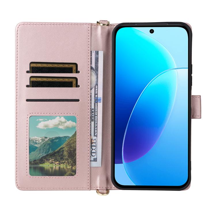 For vivo Y31d 4G / Y500i 5G Multifunctional 6-Card Slots Leather Phone Case with Wrist Strap