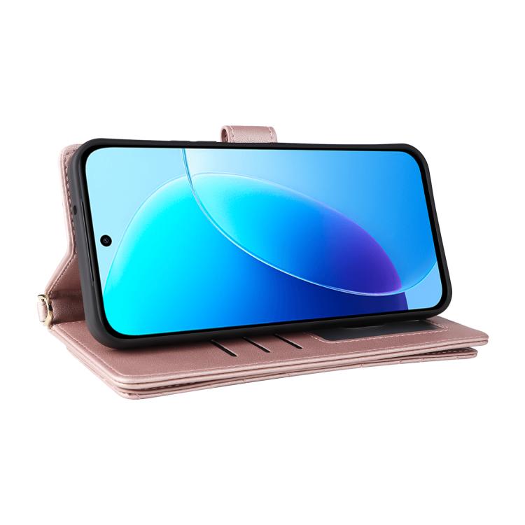 For vivo Y31d 4G / Y500i 5G Multifunctional 6-Card Slots Leather Phone Case with Wrist Strap
