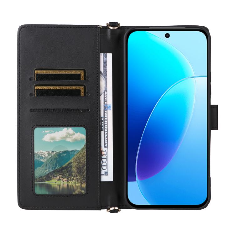 For vivo Y31d 4G / Y500i 5G Multifunctional 6-Card Slots Leather Phone Case with Wrist Strap