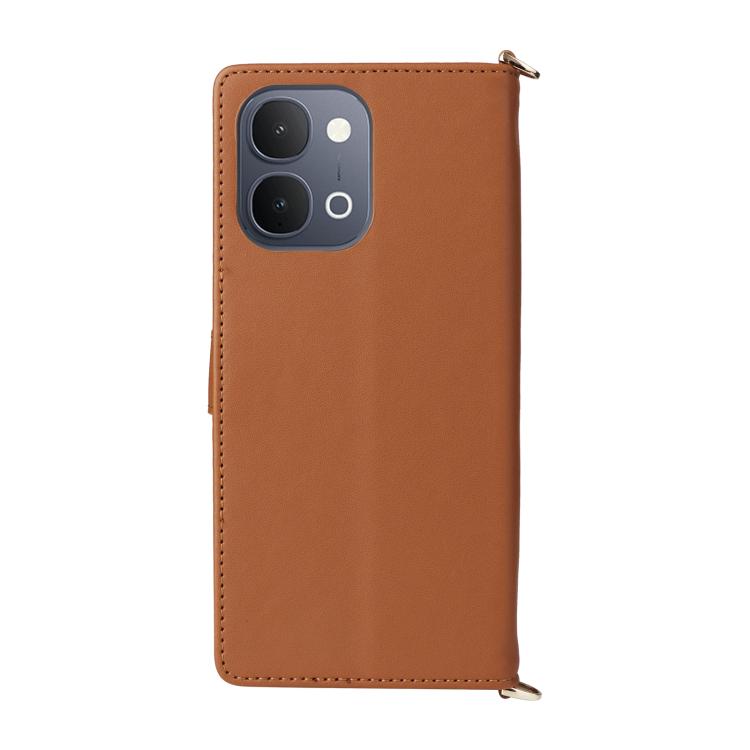 For vivo Y31d 4G / Y500i 5G Multifunctional 6-Card Slots Leather Phone Case with Wrist Strap
