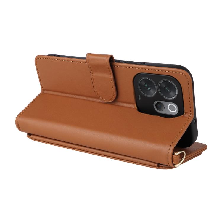 For vivo V70 5G / V70 Elite 5G Multifunctional 6-Card Slots Leather Phone Case with Wrist Strap