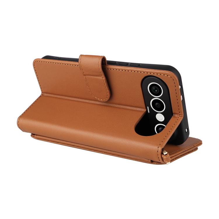 For vivo X300 FE / S50 Pro mini Multifunctional 6-Card Slots Leather Phone Case with Wrist Strap