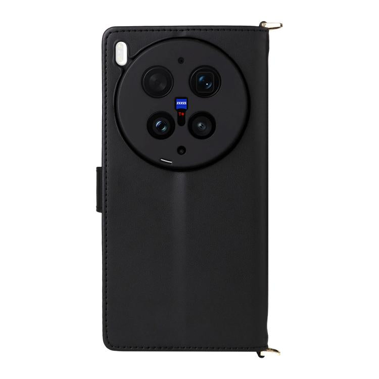 For vivo X300 Ultra Multifunctional 6-Card Slots Leather Phone Case with Wrist Strap