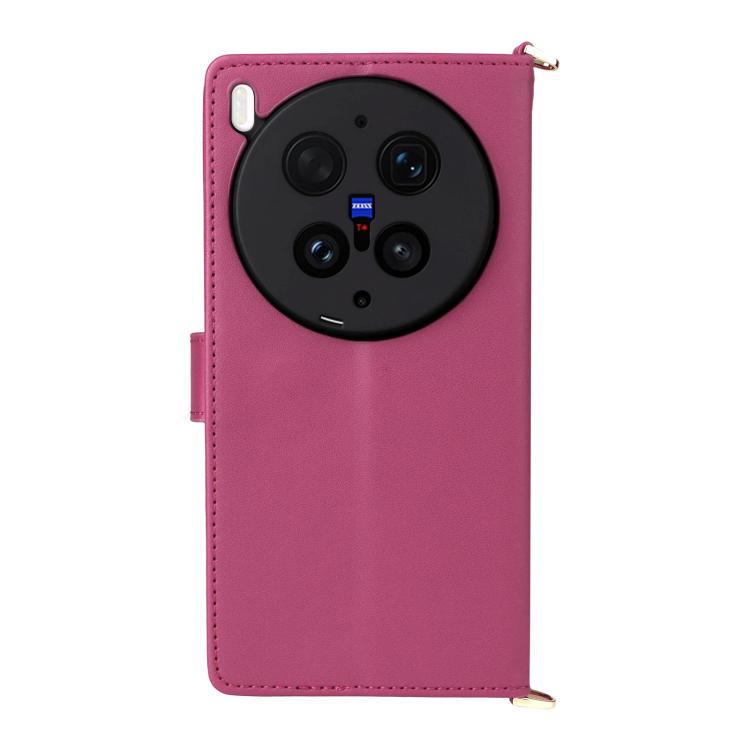 For vivo X300 Ultra Multifunctional 6-Card Slots Leather Phone Case with Wrist Strap