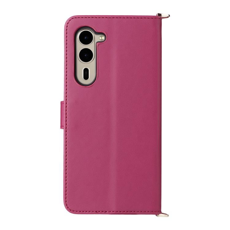 For Fujitsu Arrows We2 Plus F-51E Multifunctional 6-Card Slots Leather Phone Case with Wrist Strap