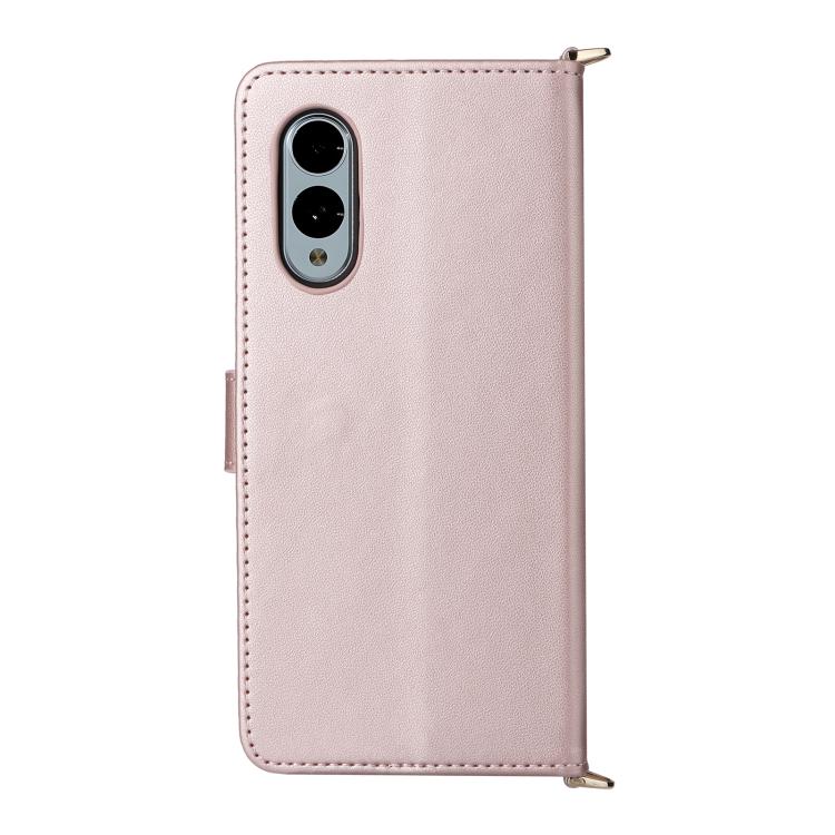 For Fujitsu Arrows We2 F-52E Multifunctional 6-Card Slots Leather Phone Case with Wrist Strap