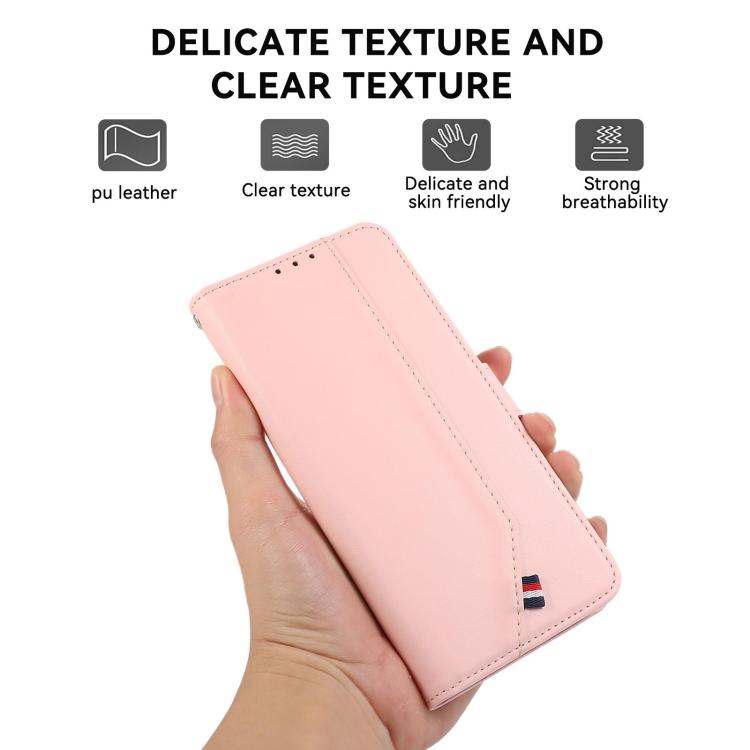 For Xiaomi Poco F7 Pro ABEEL Delicate Texture Splicing RFID Leather Phone Case