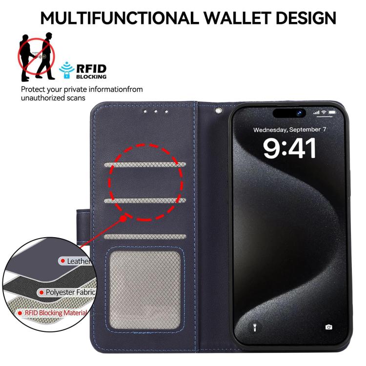 For Xiaomi 17 Pro ABEEL Delicate Texture Splicing RFID Leather Phone Case