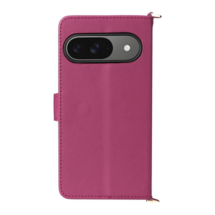For Google Pixel 9 / Pixel 9 Pro Multifunctional 6-Card Slots Leather Phone Case with Wrist Strap