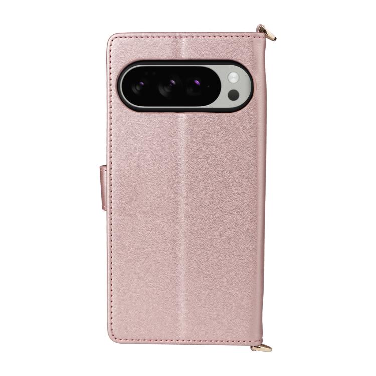 For Google Pixel 10 Pro XL Multifunctional 6-Card Slots Leather Phone Case with Wrist Strap