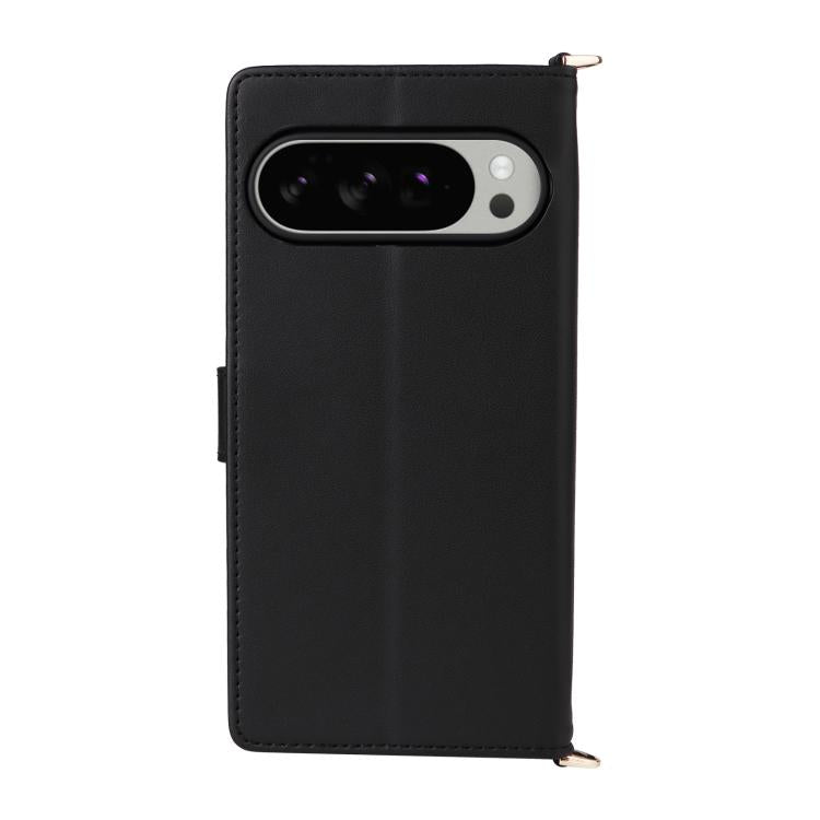 For Google Pixel 10 Pro XL Multifunctional 6-Card Slots Leather Phone Case with Wrist Strap