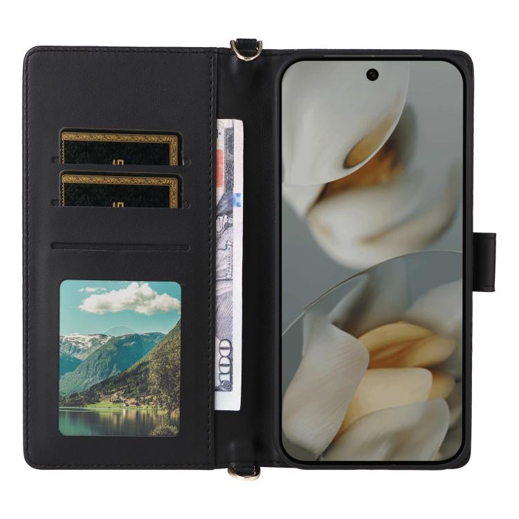 For Google Pixel 10 Pro XL Multifunctional 6-Card Slots Leather Phone Case with Wrist Strap