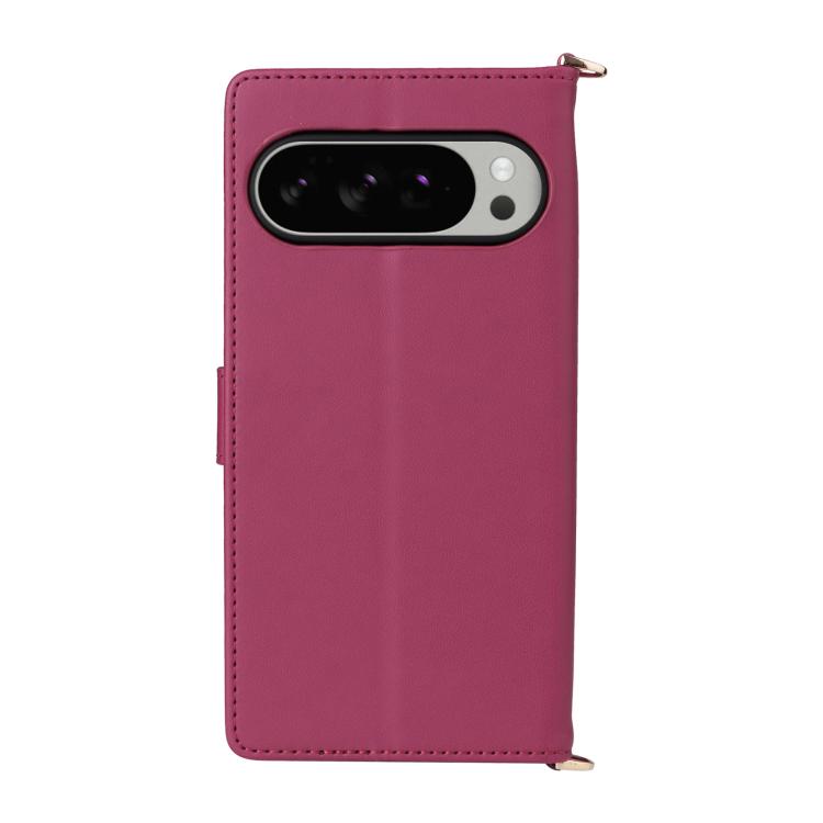For Google Pixel 10 Pro XL Multifunctional 6-Card Slots Leather Phone Case with Wrist Strap