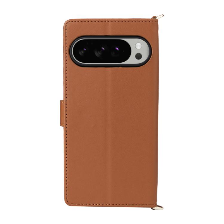For Google Pixel 10 Pro XL Multifunctional 6-Card Slots Leather Phone Case with Wrist Strap