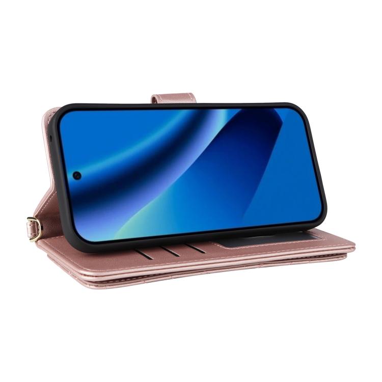 For Google Pixel 10a Multifunctional 6-Card Slots Leather Phone Case with Wrist Strap
