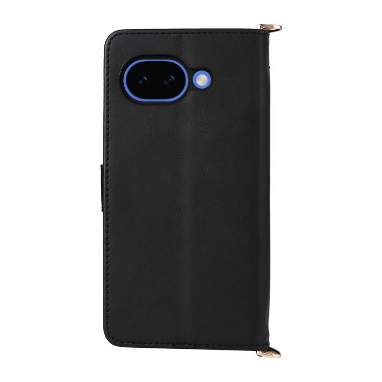 For Google Pixel 10a Multifunctional 6-Card Slots Leather Phone Case with Wrist Strap