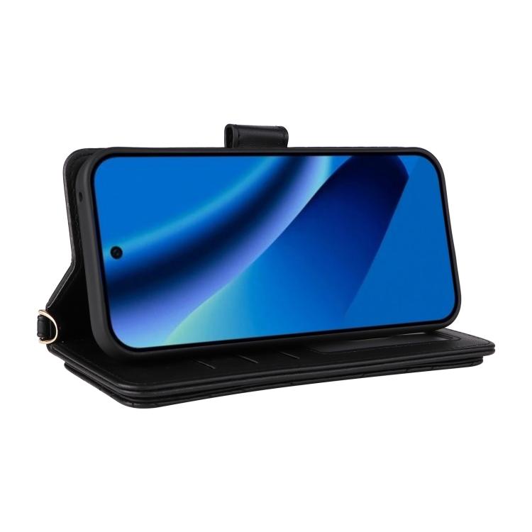 For Google Pixel 10a Multifunctional 6-Card Slots Leather Phone Case with Wrist Strap