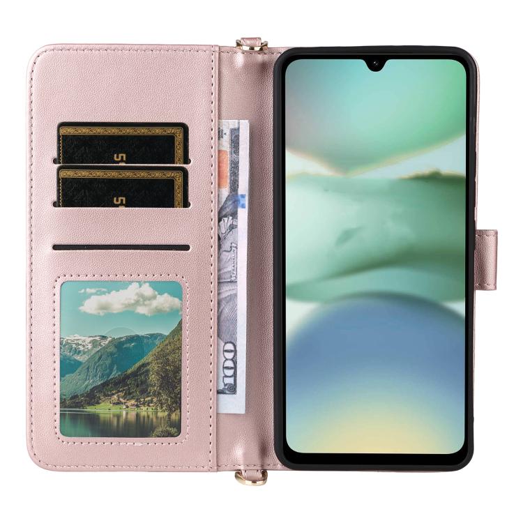 For Xiaomi Poco C71 / Redmi A5 4G 171.7mm Multifunctional 6-Card Slots Leather Phone Case with Wrist Strap
