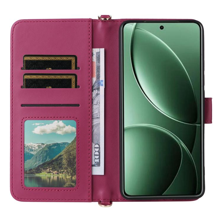 For Redmi K80 5G / K80 Pro 5G Multifunctional 6-Card Slots Leather Phone Case with Wrist Strap