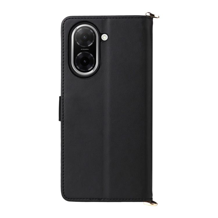 For Redmi A5 4G 173.3mm Multifunctional 6-Card Slots Leather Phone Case with Wrist Strap
