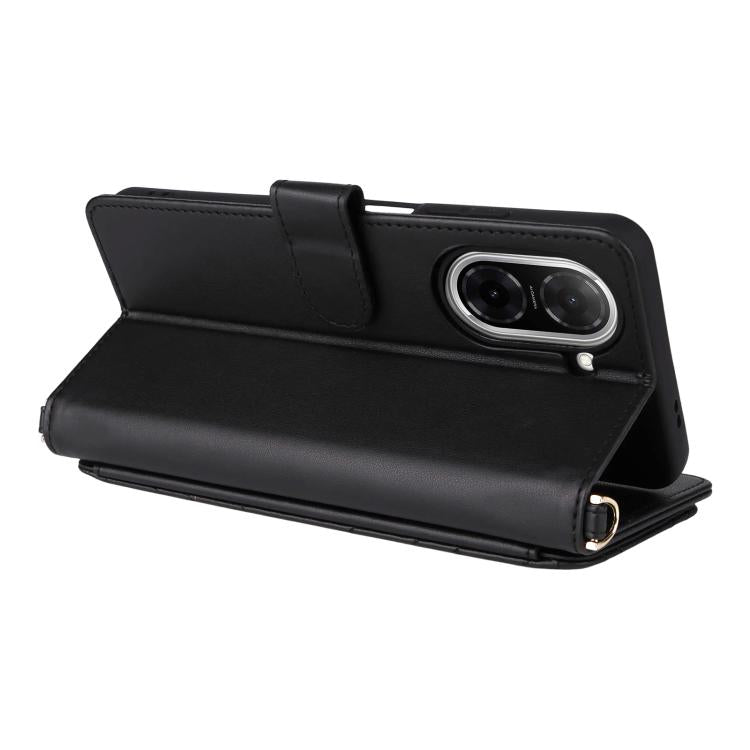 For Redmi A5 4G 173.3mm Multifunctional 6-Card Slots Leather Phone Case with Wrist Strap