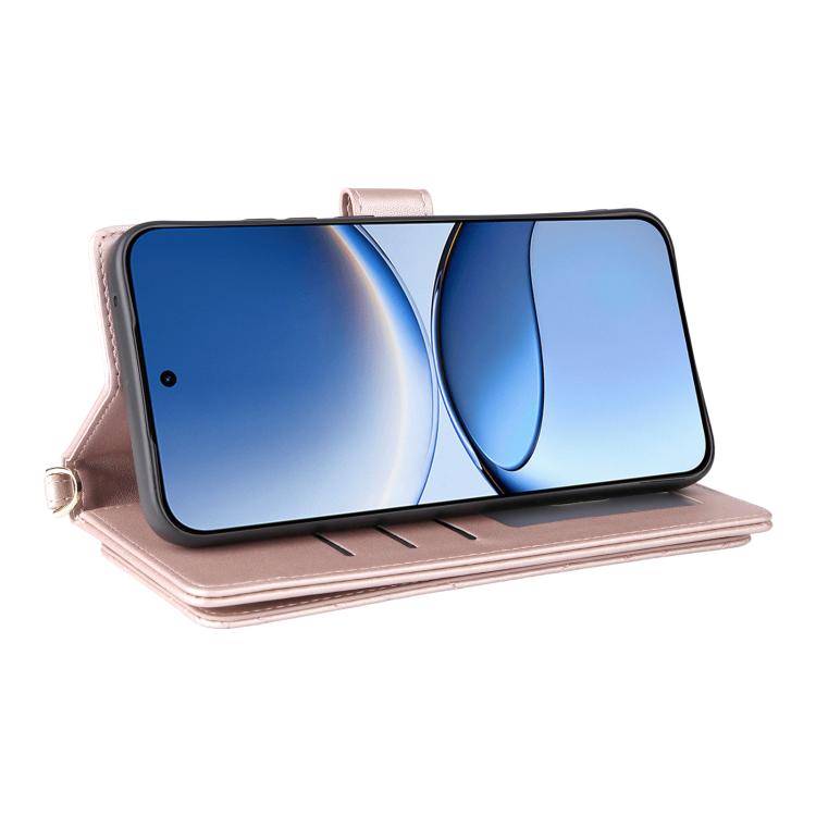 For Redmi Turbo 4 Pro 5G Multifunctional 6-Card Slots Leather Phone Case with Wrist Strap