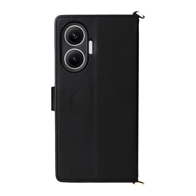 For Redmi Turbo 4 Pro 5G Multifunctional 6-Card Slots Leather Phone Case with Wrist Strap
